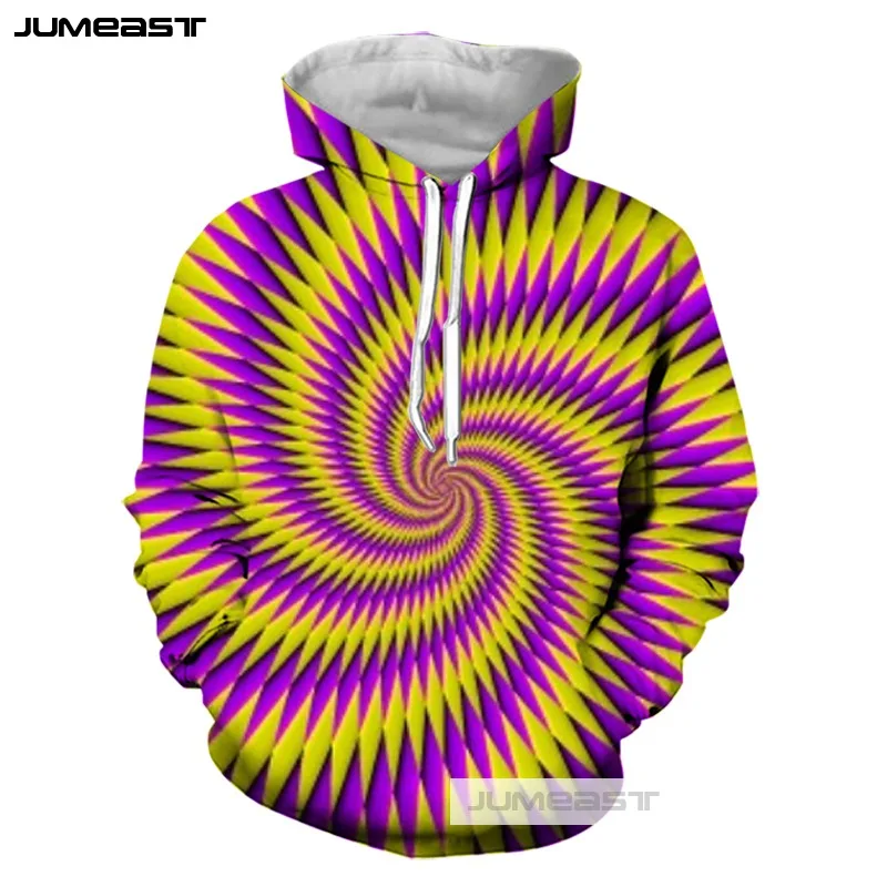 Jumeast 3D принт бесконечный Вортекс для мужчин/женщин дизайн Vertigo толстовка с