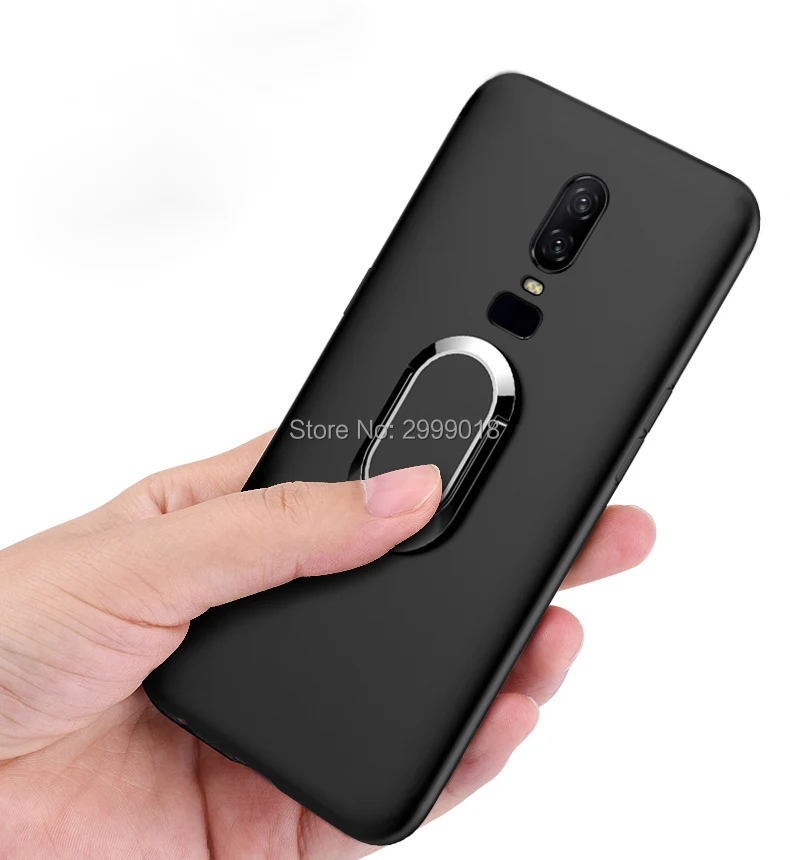 Роскошный мягкий чехол с магнитным кольцом для Oneplus 3 3T 5 5T 6 6T противоударный