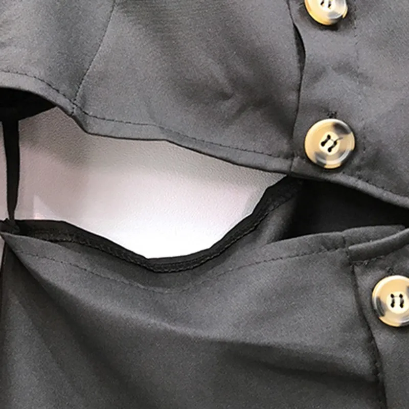 VGH весенние пикантные женское платье Slash средства ухода за кожей Шеи с длинным