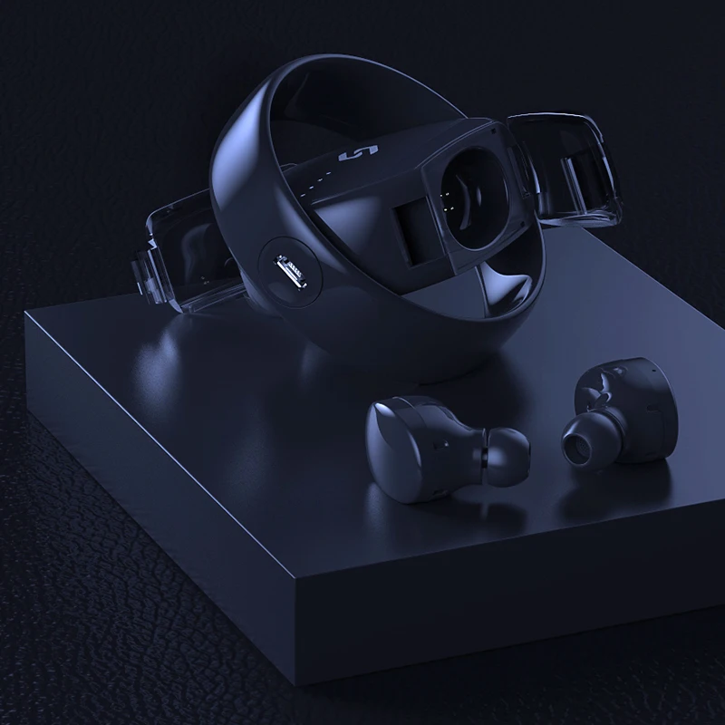 OKSJ TS02 TWS Bluetooth наушники 3D стерео беспроводные с двойным микрофоном зарядная
