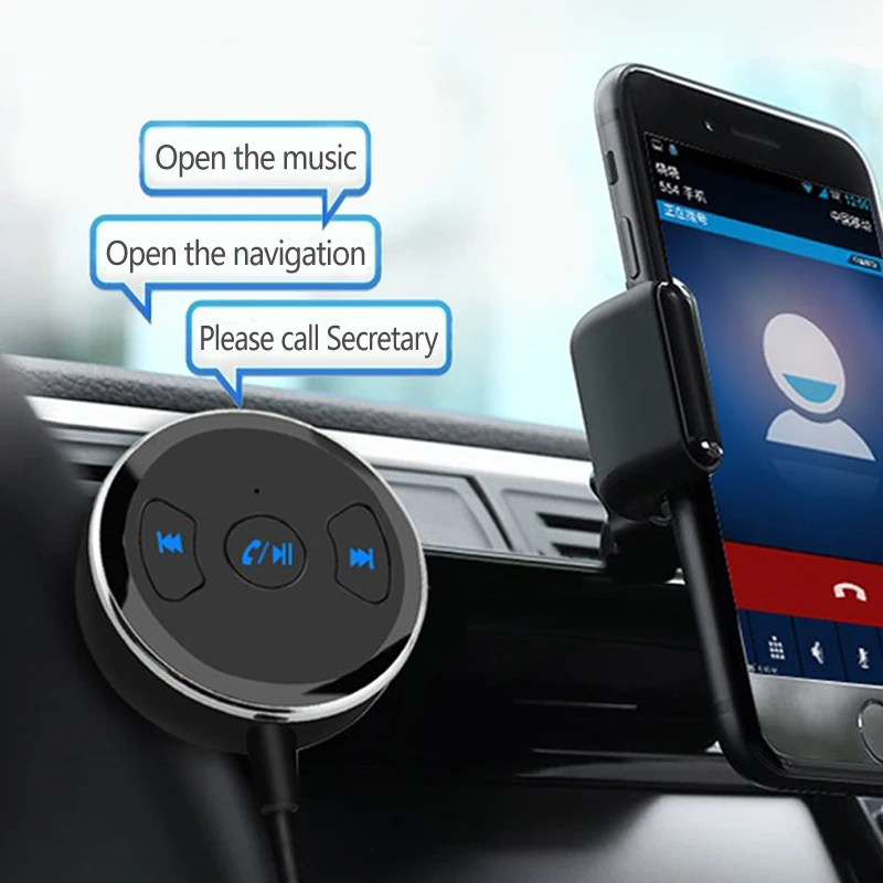 Беспроводной приемник Bluetooth V4.1 автомобиля Handfree 3 5 мм Jack авто AUX аудио адаптер с