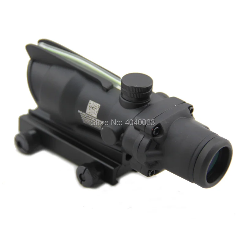 Тактический Оптический прицел из волокна ACOG 4X32 зеленая точка с подсветкой шеврон
