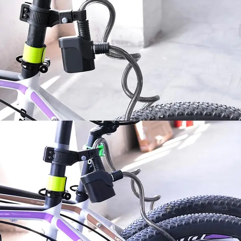Durable 120cm 110dB Bike Bicycle Alarm Lock with 2 Keys Long Braided Alloy Steel Cable Mountain Accessory | Спорт и развлечения