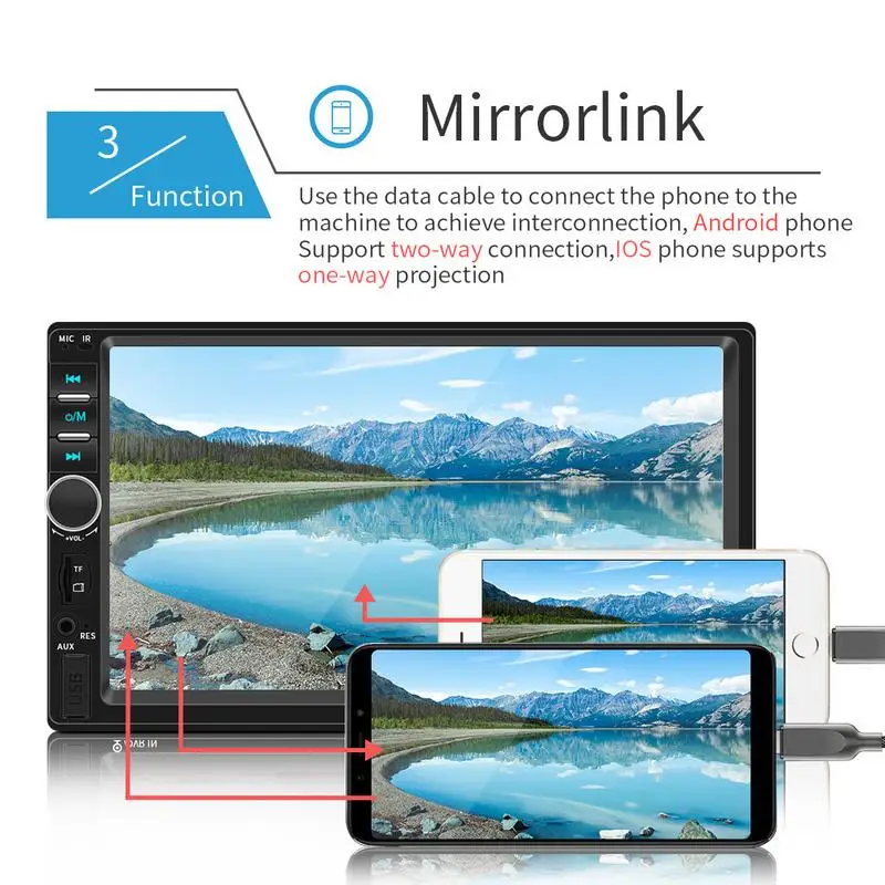 1 шт. Новый 7 &quot2 Din сенсорный экран автомобиля MP5 плеер Bluetooth стерео BT FM радио USB AUX с