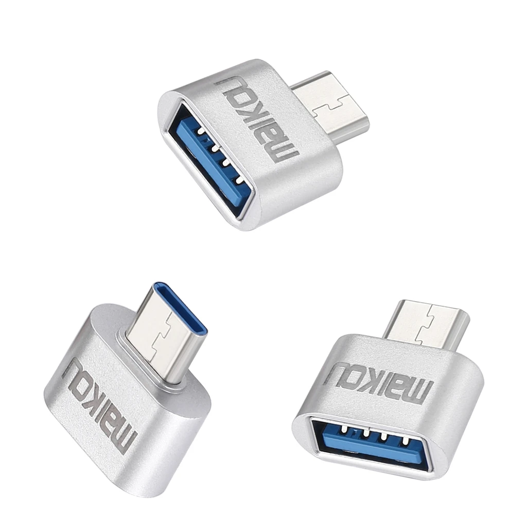 3 шт. портативный адаптер USB 0 к Type C OTG разъем для всех устройств