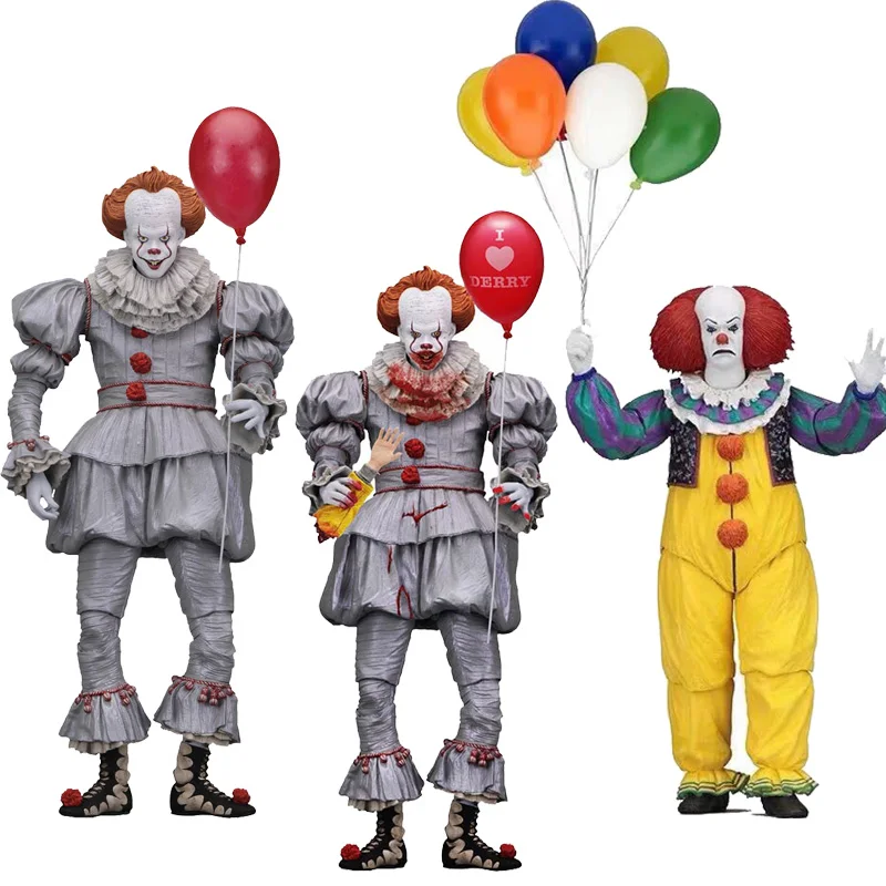 Фигурка Pennywise из фильма ужас персонаж It NECA Joker с воздушными шарами экшн фигурка