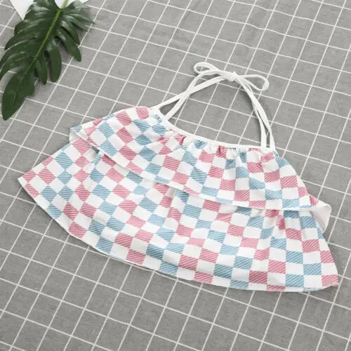 

2019 Summer Family Matching Swimsuit Plaid swimsuit Mother Daughter Bikini Sets