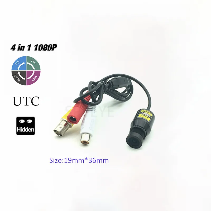 Миниатюрная Пуля Sony IMX323 1080P Mini Bullet AHD/TVI/CVI/CVBS видеовыход UTC 4 в 1 широкоугольная Ahd