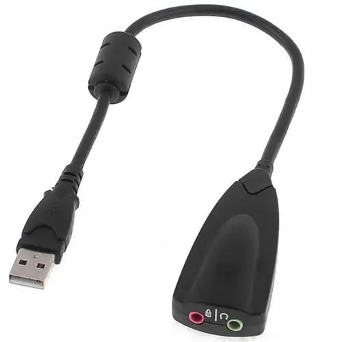 Внешняя звуковая карта USB 2 0 для Jack 3 5 мм 3D Аудио гарнитура микрофон 7 1 канал 5HV2
