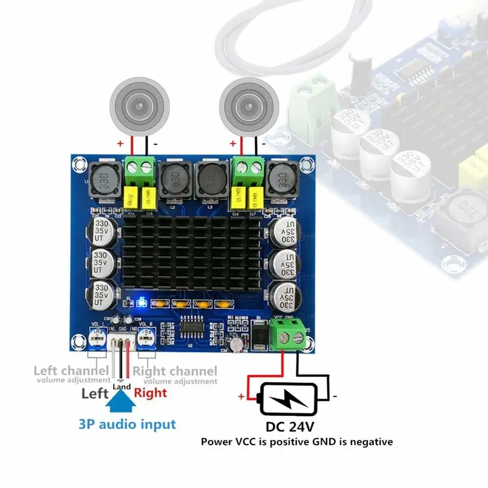 TPA3116 D2 120 Вт x2 50 двухканальный высокомощный цифровой усилитель звука музыкальная