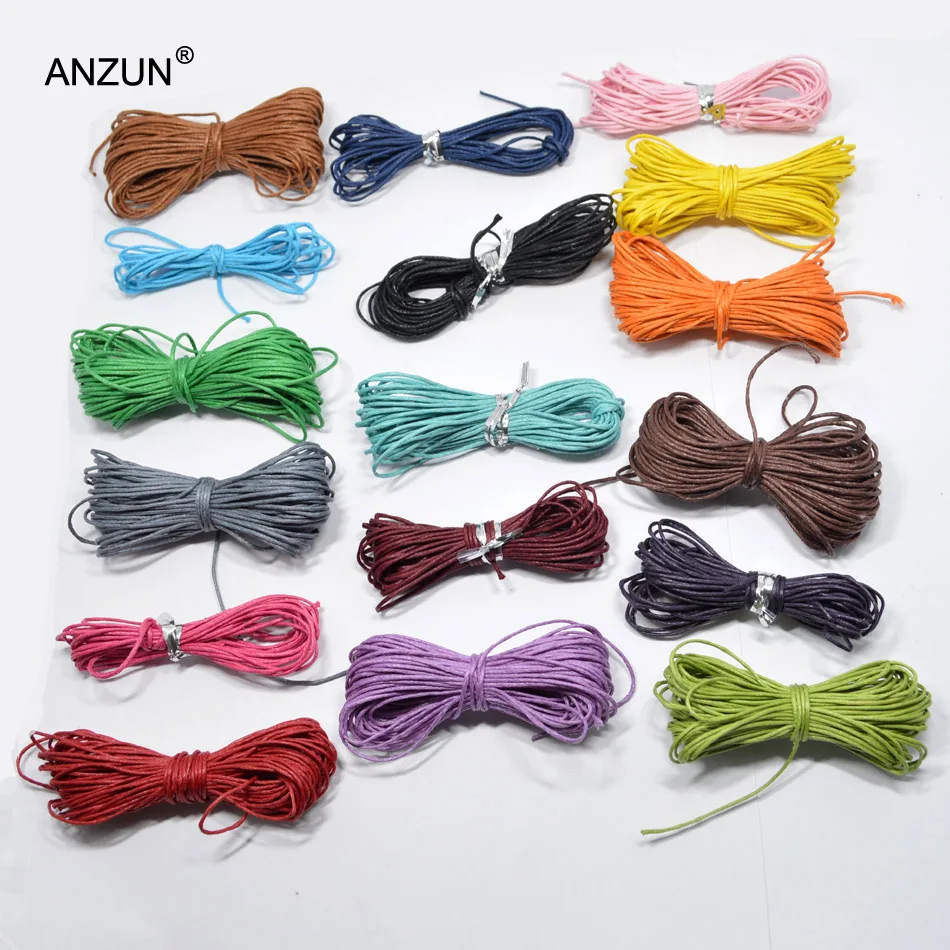 Вощеный хлопковый шнур 10 м длиной x 1 мм толщиной нить для изготовления ювелирных