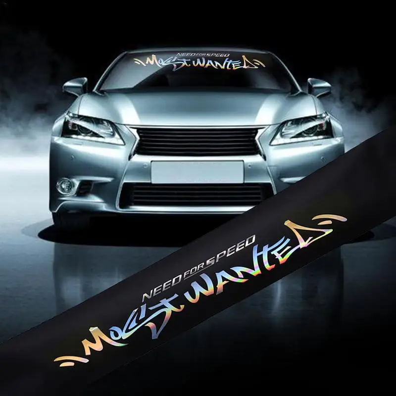 

2019 New Laser Reflective Letters Auto Car Front Window Windshield Decal Stickers Car Styling Drop Shipping Stickers Car