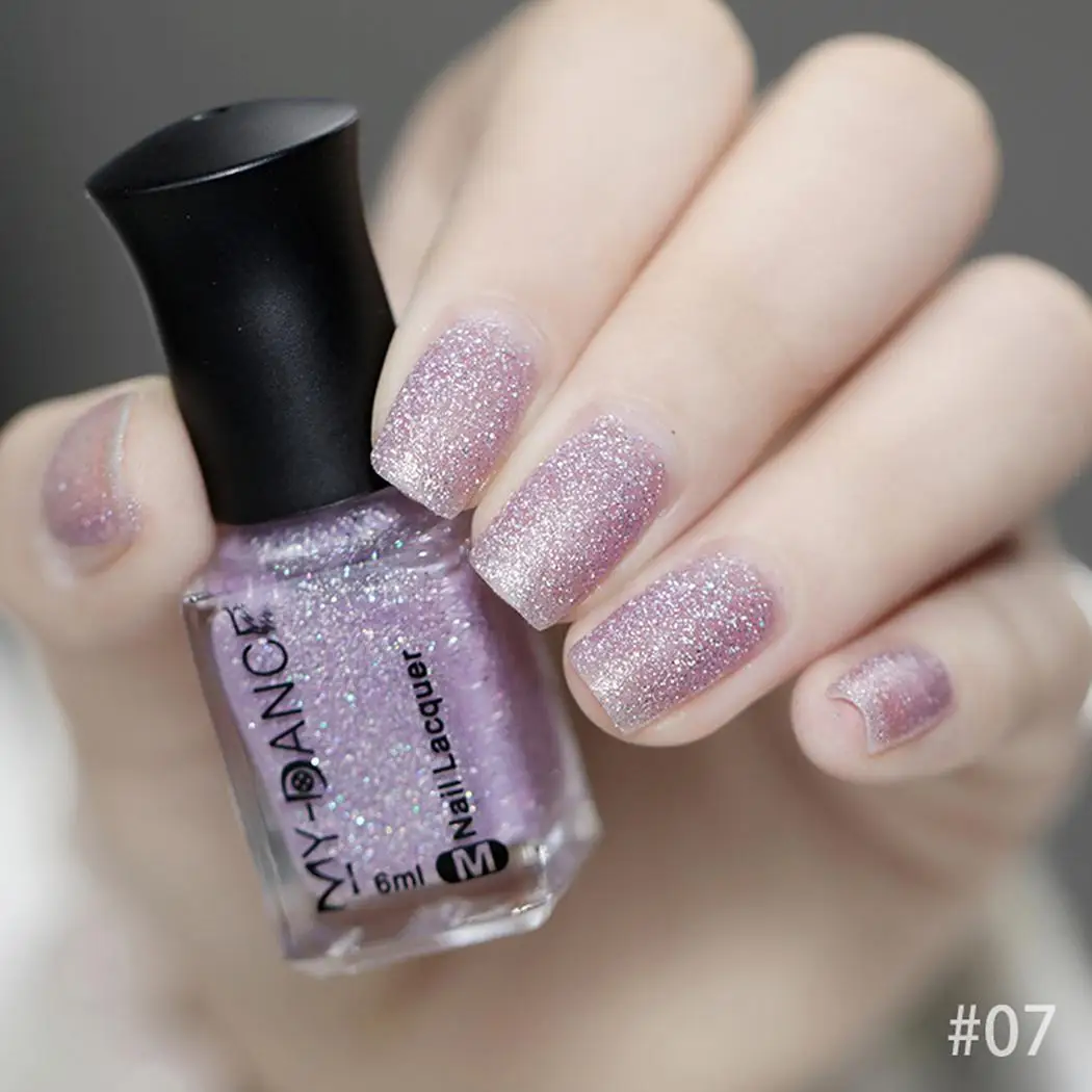 Glitter Nail 12 Long Colors Polish Lacquer Dry Lasting Water Based 6ml Quick Matte Metallic | Красота и здоровье