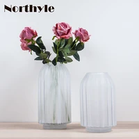 modern white transparent glass vase home decoration table vase flowerpot glass terrarium