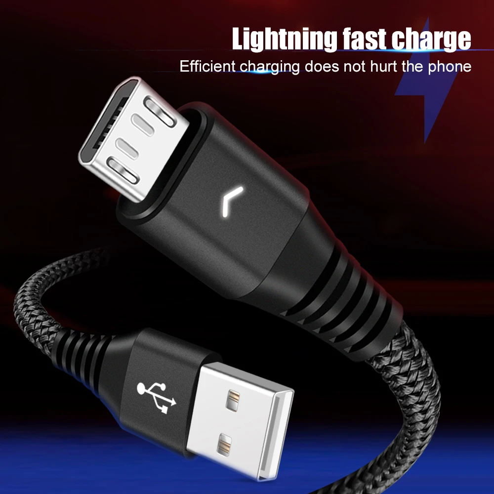 Mayround мощный Плетеный светодиодный кабель USB C Type для быстрой зарядки и передачи