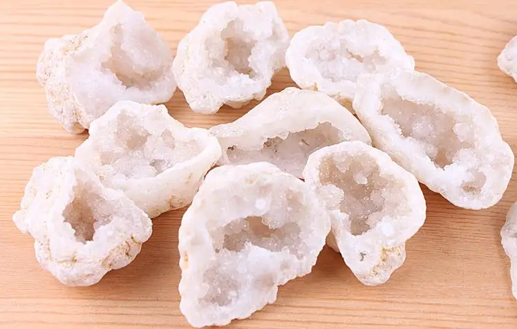 1 шт. 3-4 см природный белый Агат отверстие друзовый кварц Geodes образцы минералов |