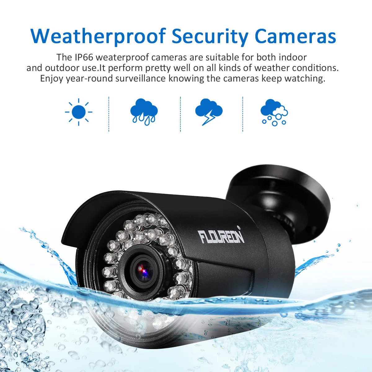 Floureon 1 X 8CH 1080P 1080N AHD DVR + 4 Открытый 3000TVL 2.0MP камера безопасности комплекты США