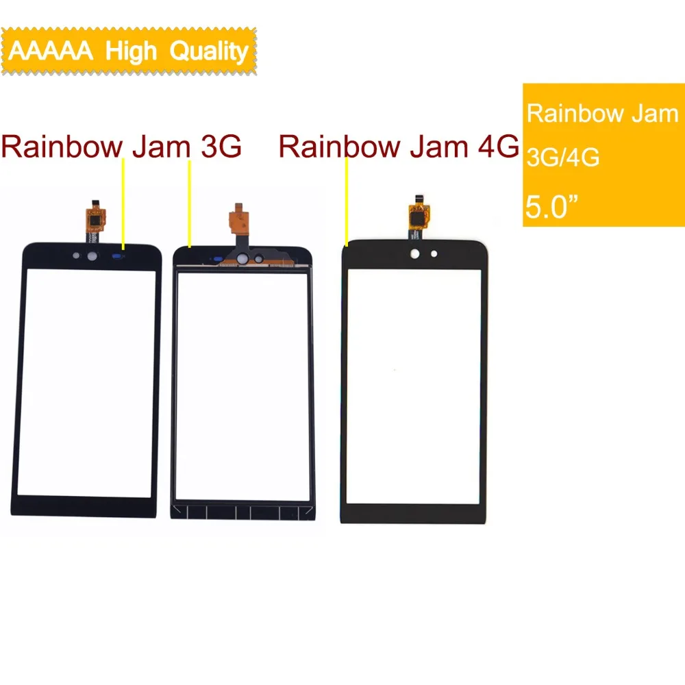 

10Pcs/lot For Wiko Rainbow/Rainbow Lite/Rainbow Jam 3G/Rainbow Jam 4G Touch Screen Panel Sensor Digitizer Glass Touchscreen
