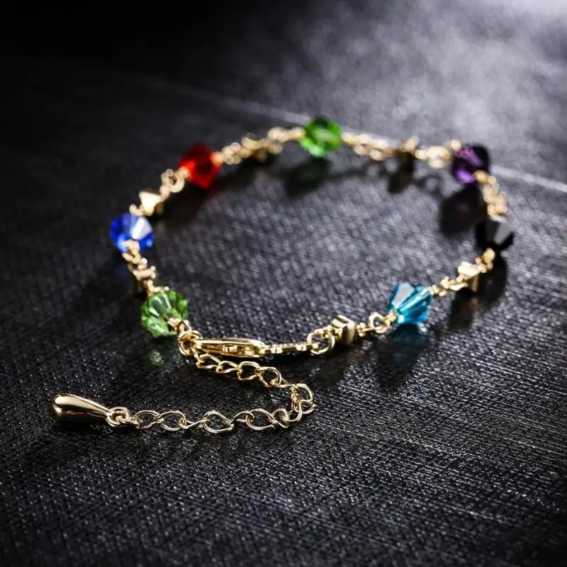 2019 New Simple Fashion Zircon Colorful Anklets Foot Chain Bracelet Women Jewelry Pendants For Girl And Gift | Украшения и