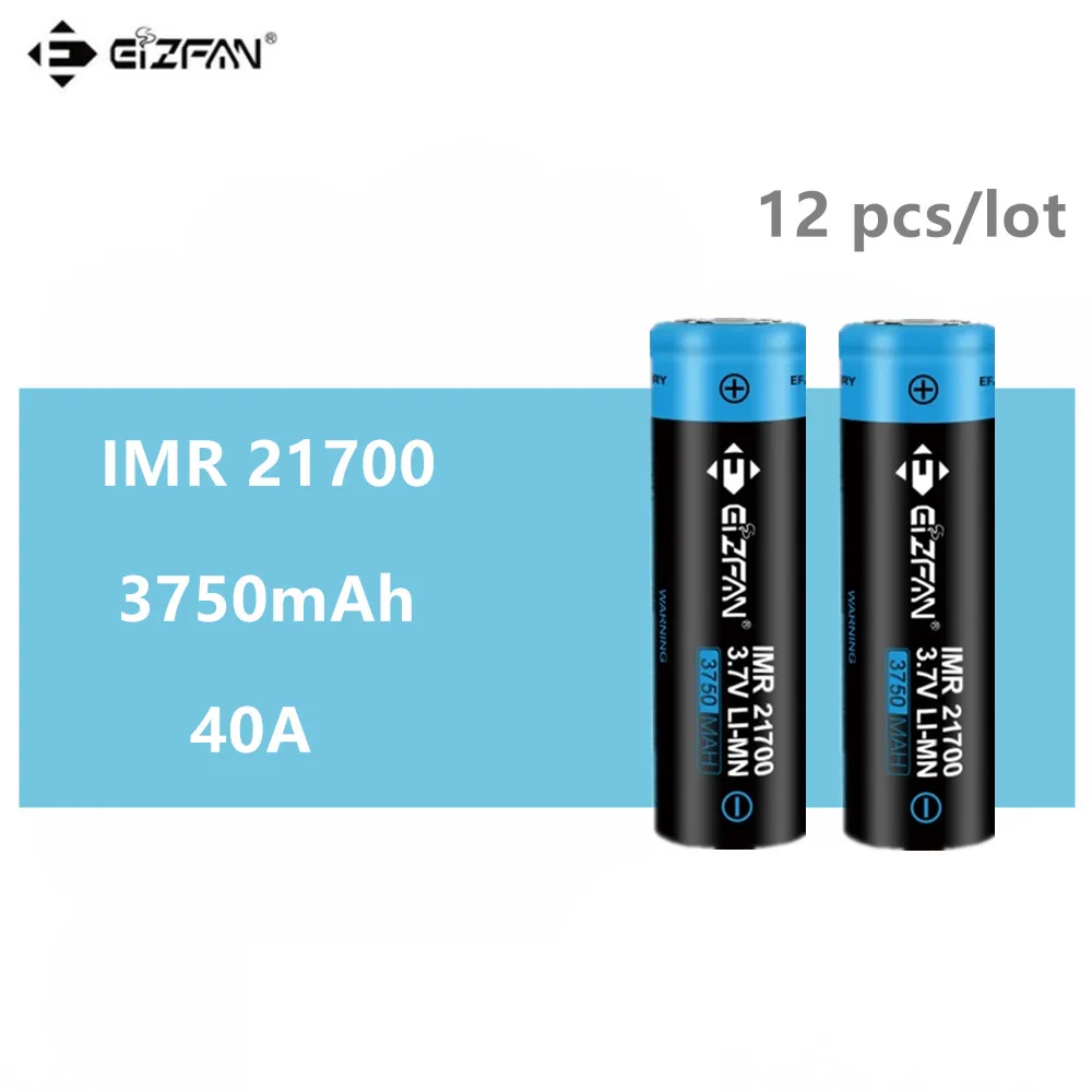 EIZFAN IMR 21700 3750 мАч 40A аккумуляторная батарея EFAN для Vaporesso Joyetech ESPION Eleaf iStick Pico Ehpro Prime Vape