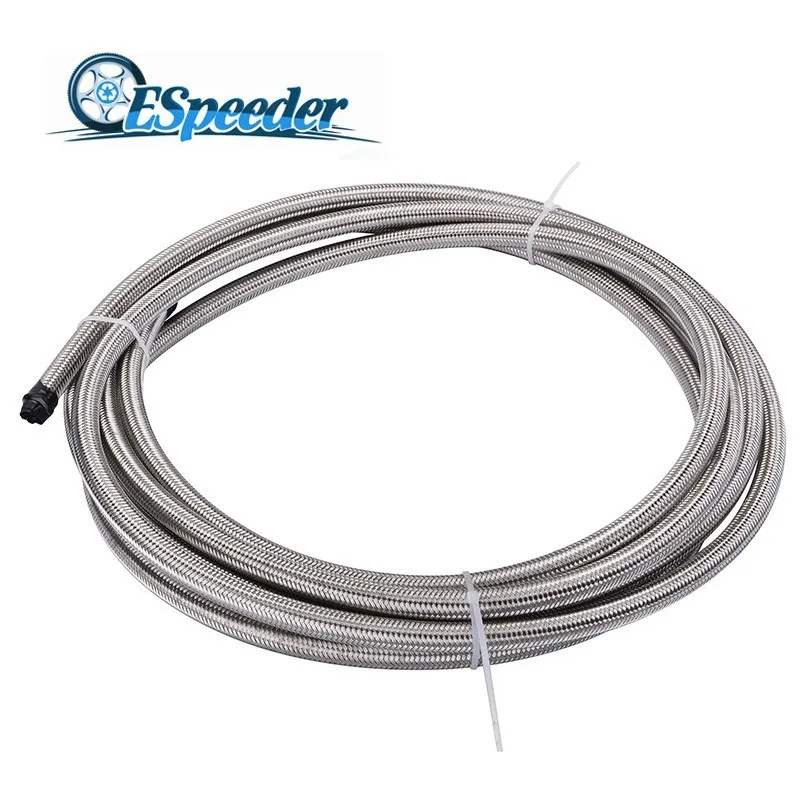 ESPEEDER AN3 AN4 AN6 AN8 AN10 10FT масло шланг линии Нержавеющая сталь Плетеный PTFE тормоз