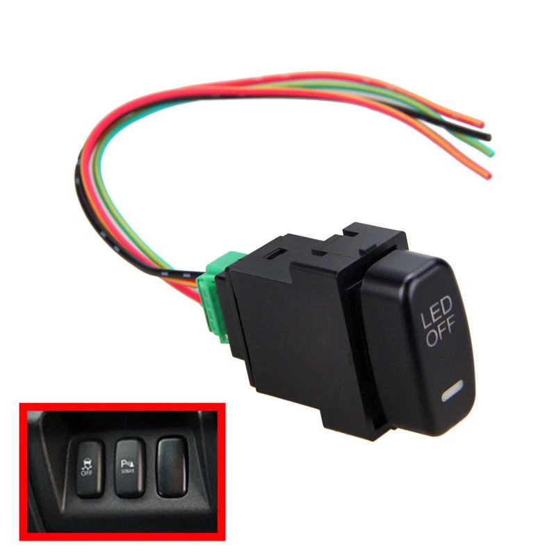

1pc Car LED Fog Light Bar Push Rocker Switch on/off Black ABS 12V For Mitsubishi Pajero Lancer Fog Light Bar Switch Accessories