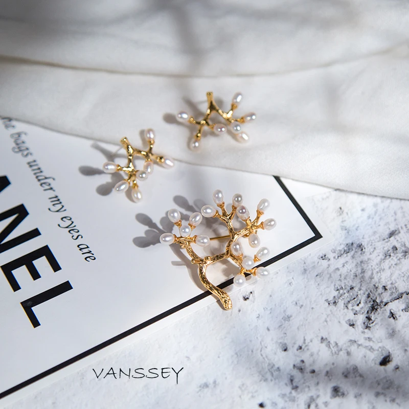 Женская Брошь В Виде Цветка Vanssey свадебная брошь из натурального пресноводного