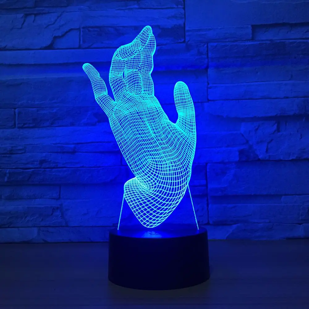 Креативная 3D лампа-иллюзия светодиодный ночник акриловая цветная лампа ручной