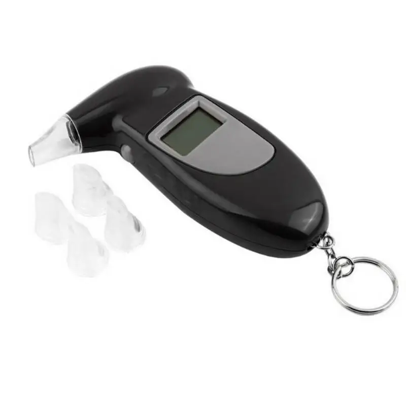 Цифровой алкотестер с красной подсветкой портативный дыхательный тестер в форме