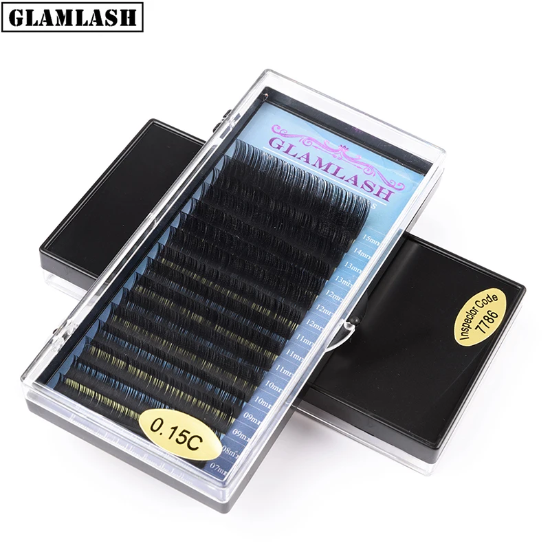 GLAMLASH 16 рядов 7 ~ 25 мм микс искусственных норковых ресниц индивидуальное