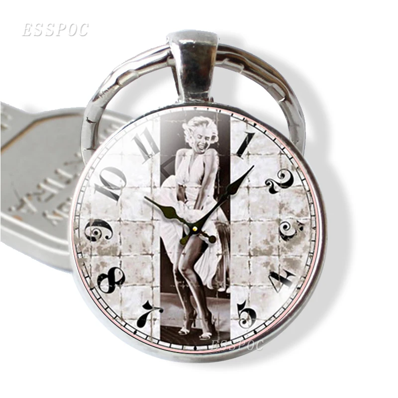 Винтажный цветочный брелок со стеклянным кабошоном романтичный Парижский с