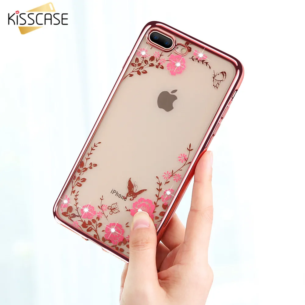 Роскошный чехол KISSCASE для Samsung Galaxy S8 Plus J7 J5 J3 2017 зеркальные чехлы с бриллиантами A7 A5