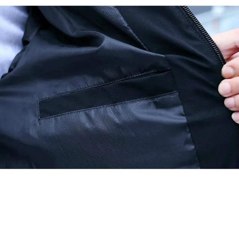 Мужская одежда с хлопковой подкладкой Зимняя парка аппликацией Hombre пальто
