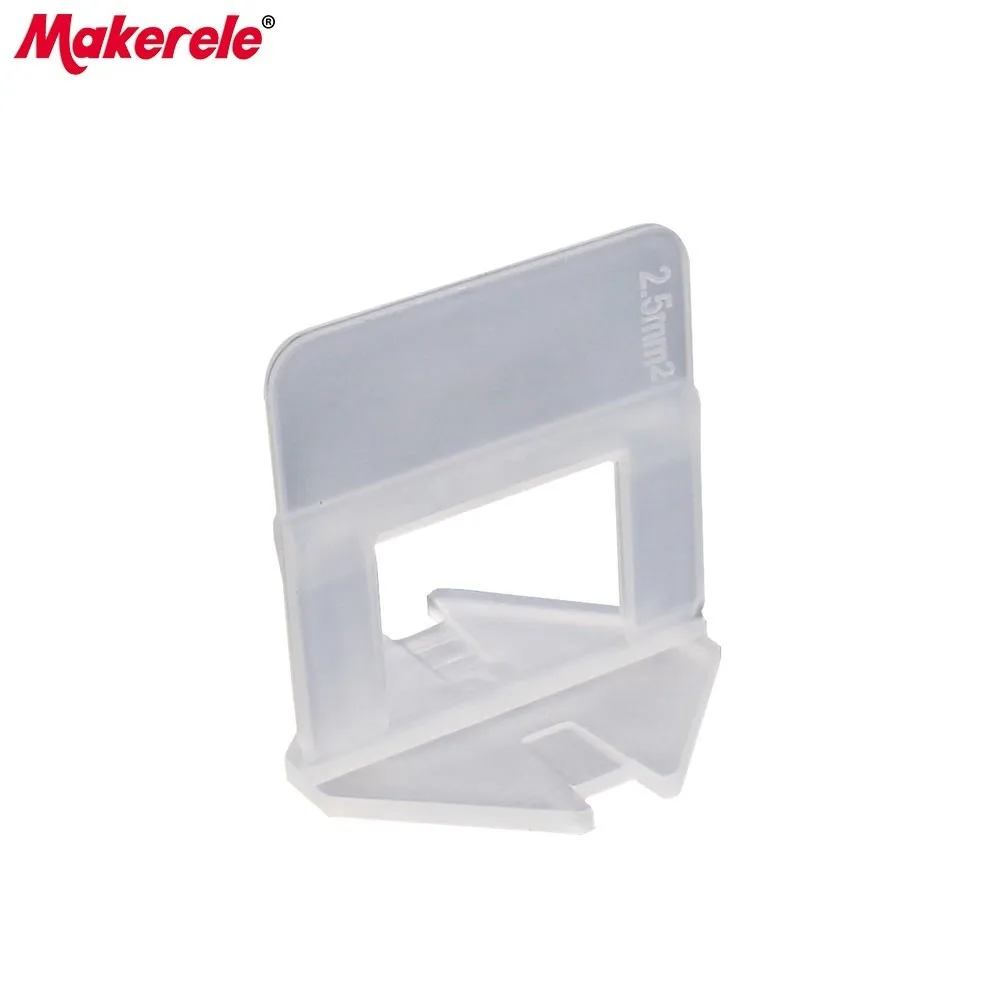 

100pcs Tile Leveling System Clips Kit Wall Floor Tile Spacer Tiling Tool 2.5mm Transparent Disposable PVC Base