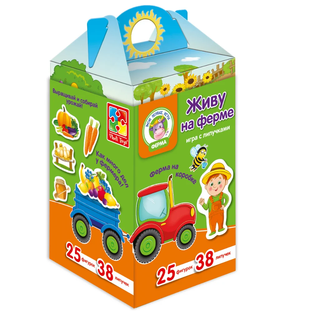 Игра с липучками Vladi Toys &quotЖиву на ферме&quot | Игрушки и хобби