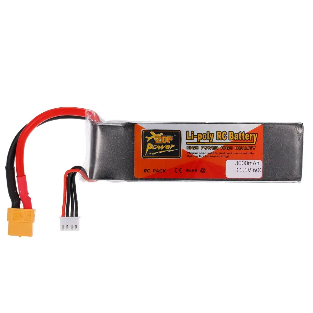 ZOP POWER 3S 11 1 V 3000mah 60C высокая скорость XT60 разъем Lipo батарея для F330 350 450 FPV