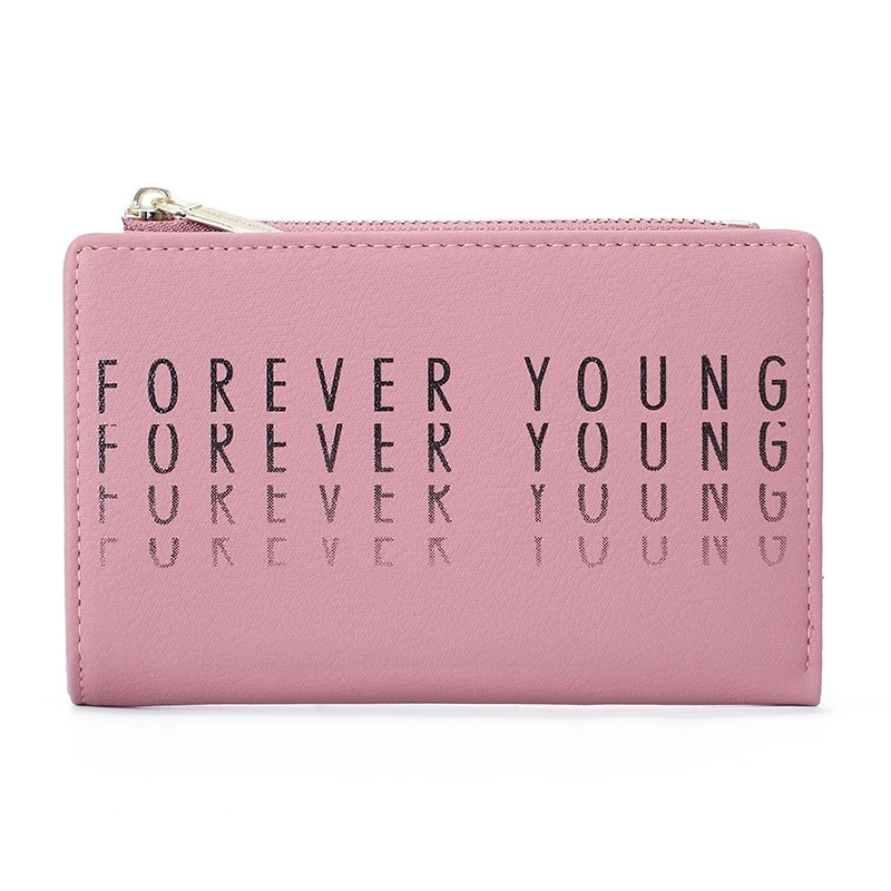 Женский короткий кошелек на молнии Forever Young модный в Корейском стиле с пряжкой