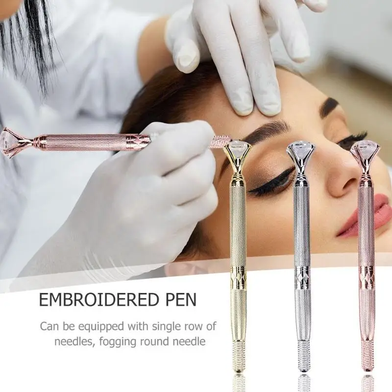 Microblading Pen Tattoo Machine Permanent Makeup Tool Eyebrow Manual with Crystal Random Color | Красота и здоровье