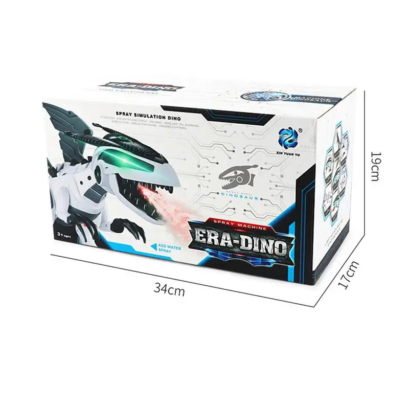 

New White Spray Electric Dinosaur Mechanical Pterosaurs Dinosaur World Toy With Small Dinosaur Model Child Gift
