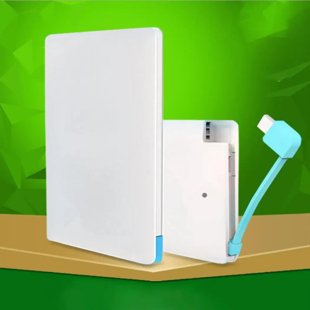 Мода портативный мини ультра тонкий Быстрая зарядка легкий 60% power Bank дом офис