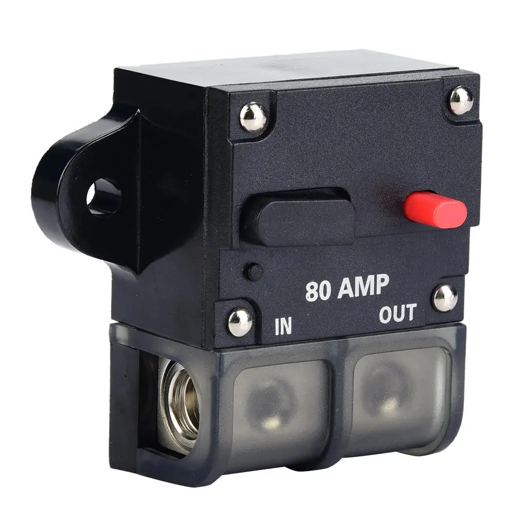80A Restorable Car Modified Audio Circuit Breaker Manual Reset Switch Fuse Holder DC 12-42 V | Обустройство дома