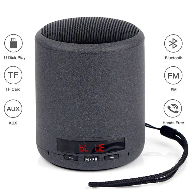 Mini Portable Bluetooth Speaker Wireless Column Bass Sound Stereo Subwoofer Fm Radio Handsfree Tf Card Usb Mp3 Player For Phon |