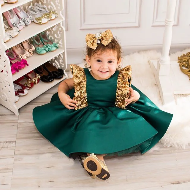 CANSI Sweet Toddler Fancy Flower Girl Dress Wedding Birthday Pageant Dresses Ruffles Sequins 6M-5T | Детская одежда и обувь