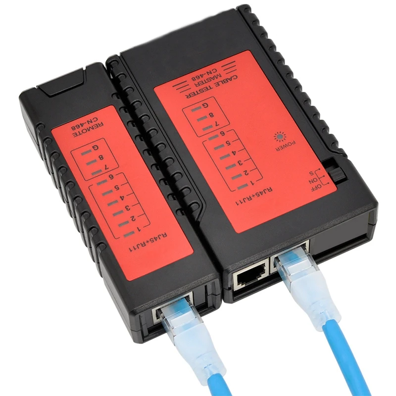 Пластиковый Тестер кабеля Ethernet Rj45 Rj11 Rj12 Cat5E Cat6 тестер локальной сети инструменты