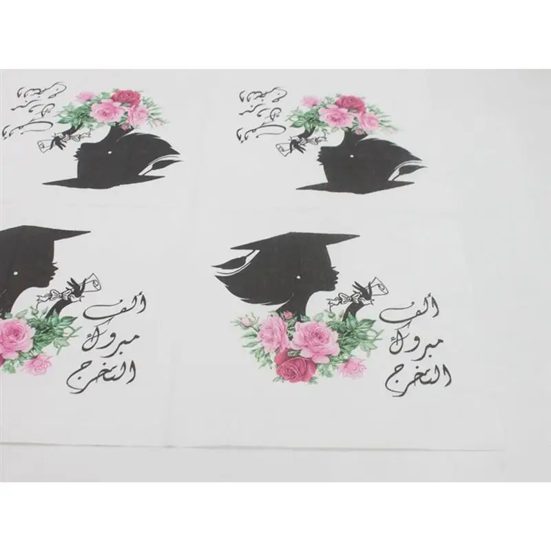 40 шт. салфетки для выпускного с принтом|Одноразовые салфетки| |