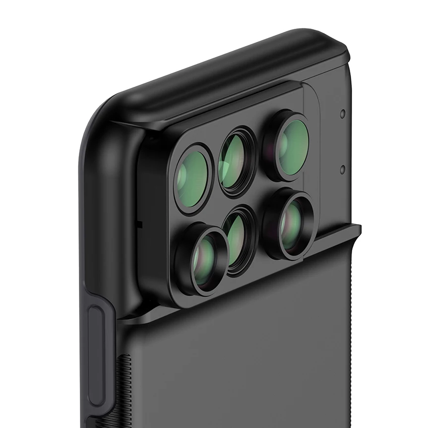 Чехол для телефона с двумя объективами Iphone Xs 6 в 1 Рыбий глаз широкоугольный Макро