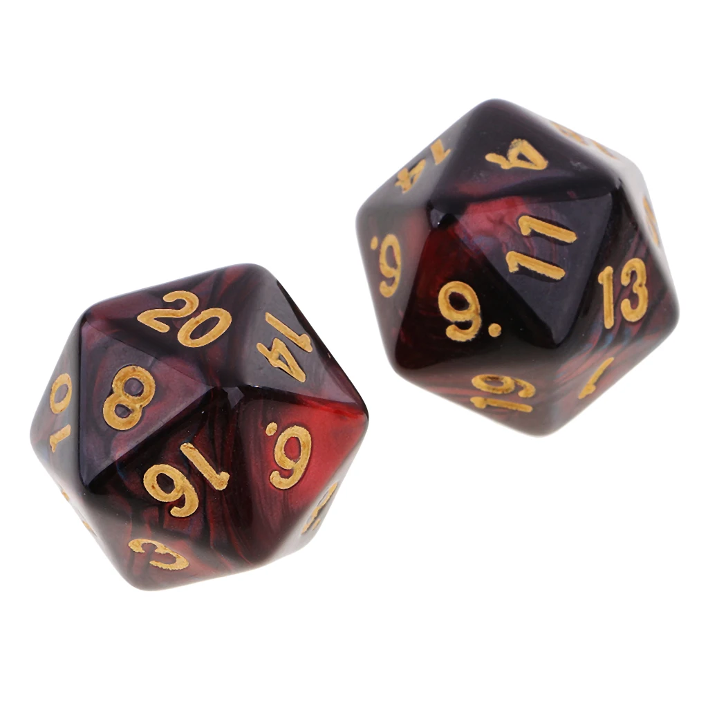 10 шт. 20 кубика D20 многогранные кости для игры ролевые высокого качества красные