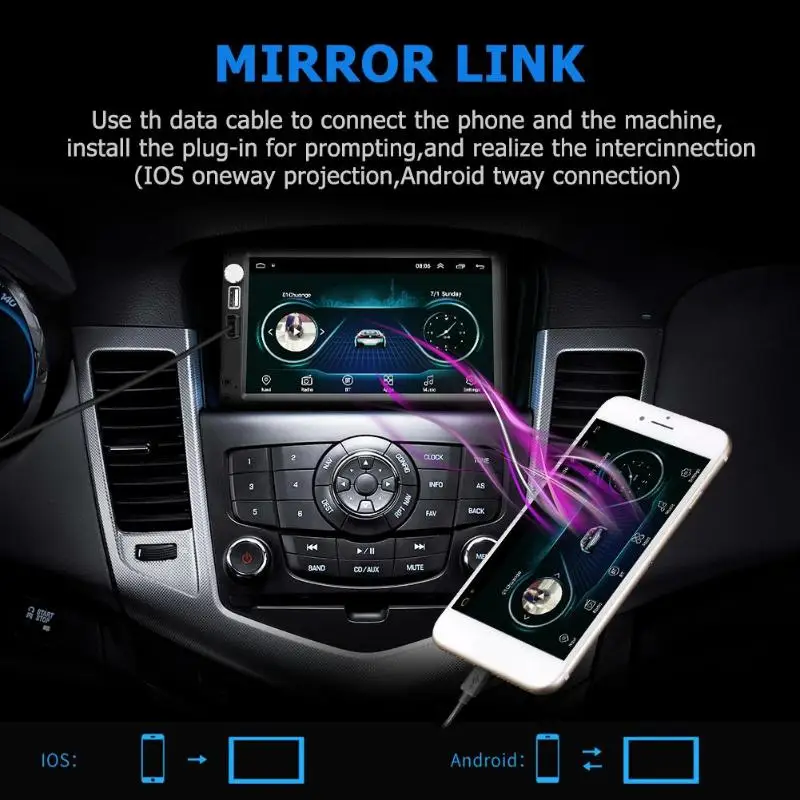Автомагнитола 2 Din Android 8 1 универсальная GPS навигация Bluetooth сенсорный экран Wi Fi