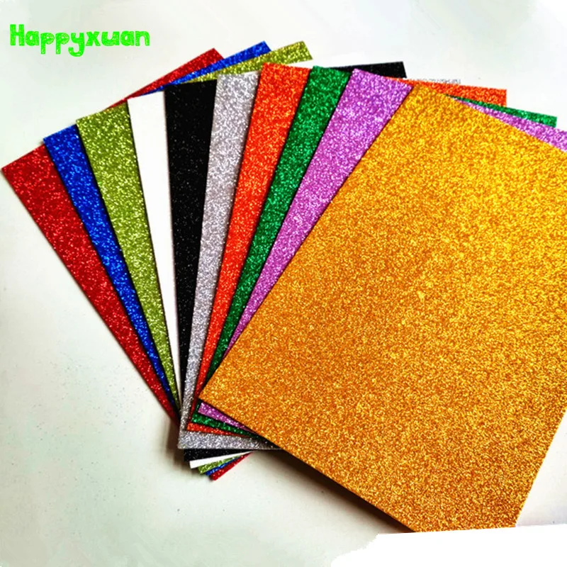 Happyxuan 10 шт./упак. 20*30 см пены EVA Блеск A4 золото Косметическая пудра Губка Бумага