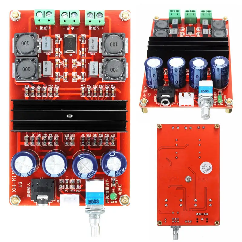 LEORY 1 шт. TPA3116 2*100 W D2 двухканальный цифровой аудио усилитель доска 12 V-24 V для Arduino |